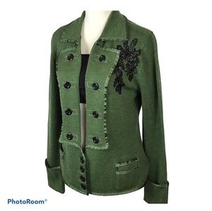 Soft Surroundings Embellished Sweater Jacket M